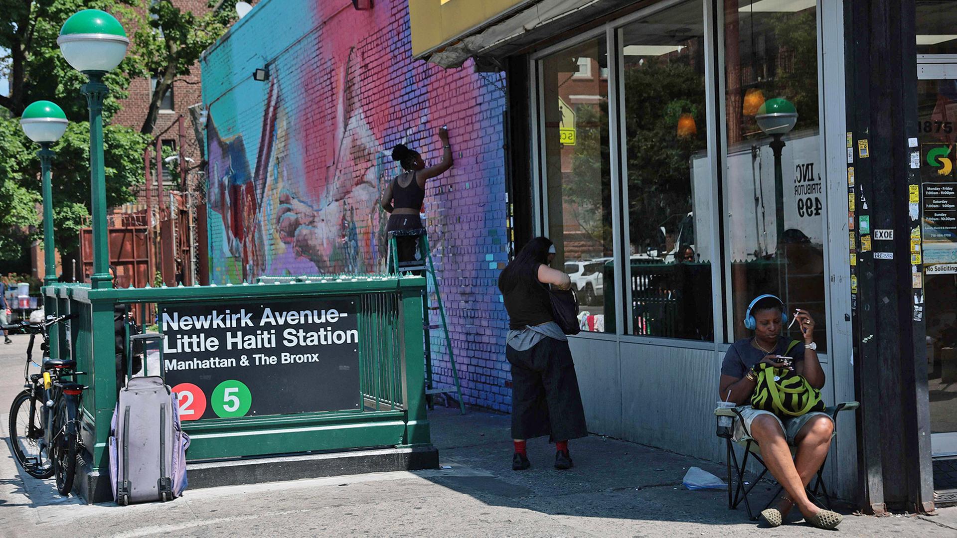Die U-Bahn-Station „Newkirk Avenue–Little Haiti“ in Little Haiti im Stadtteil Brooklyn in New York City. | Getty Images via AFP