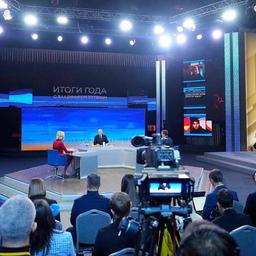 Wladimir Putin bei jährlicher Pressekonferenz.