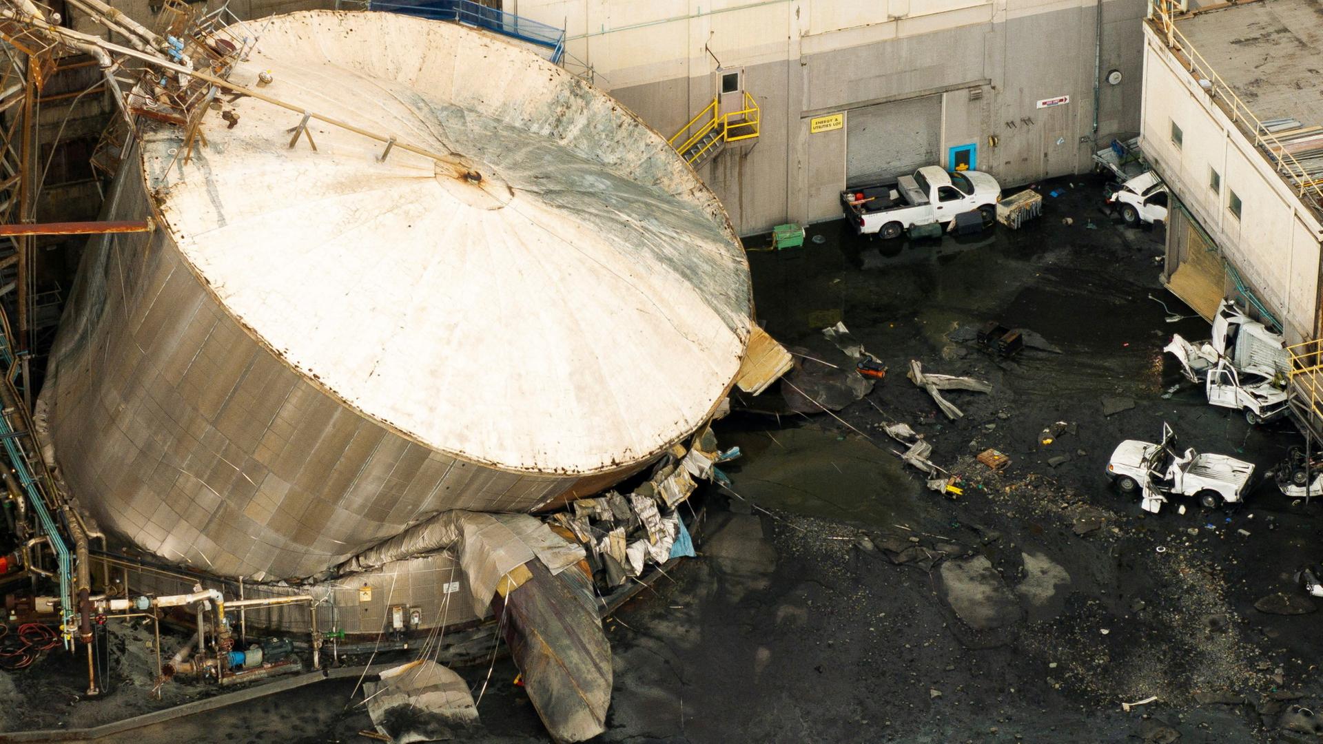 Der zerstörte Chemietank in Longview, Washington | REUTERS