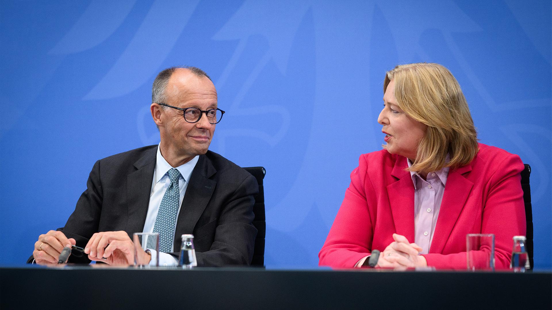 Friedrich Merz  und Bärbel Bas | dpa