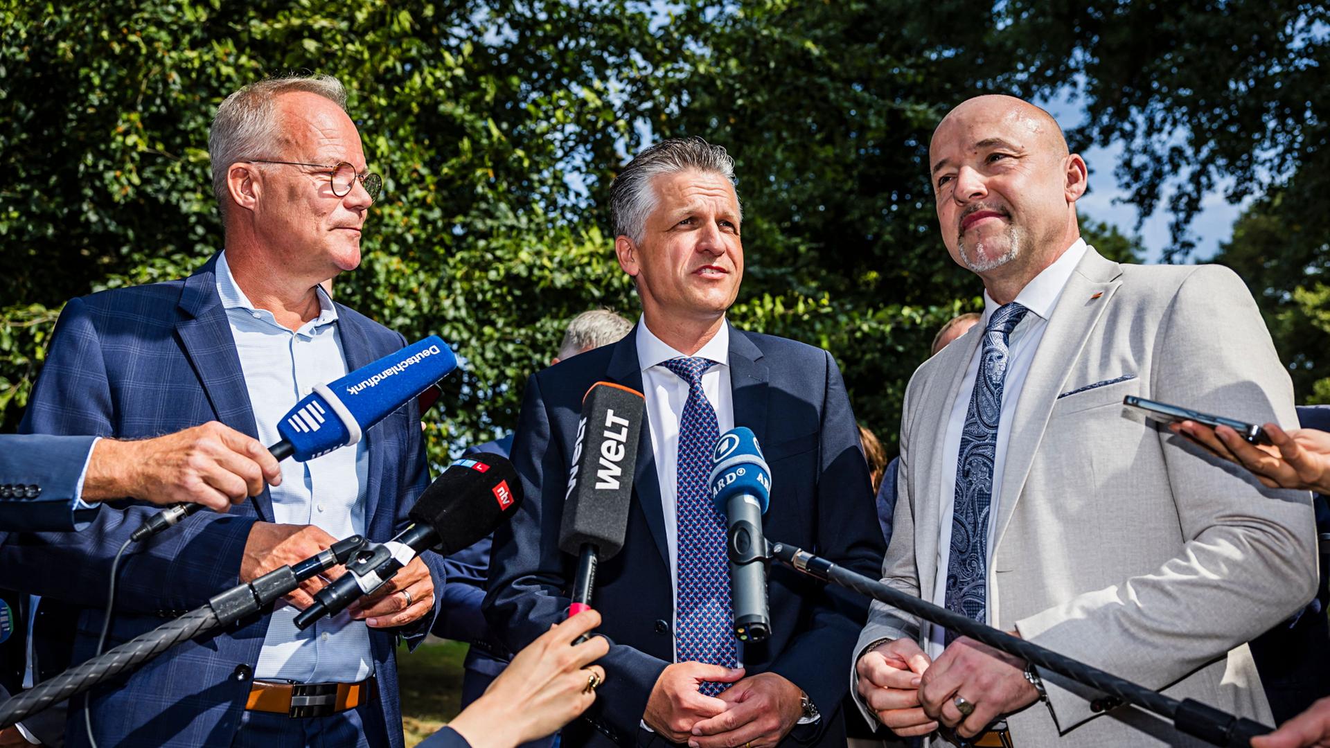 Matthias Miersch, Thorsten Frei und Alexander Hoffmann  | Lars Berg/dpa