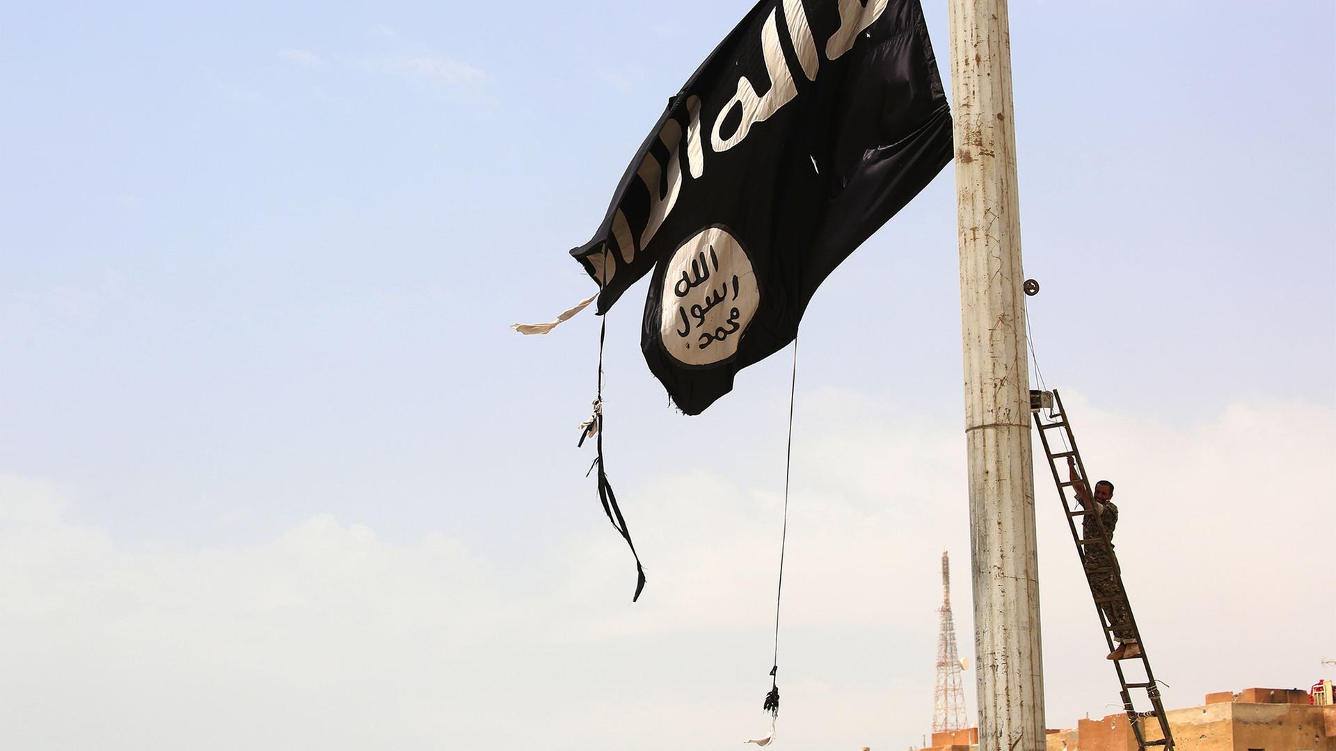 Fahne der Terrormiliz Islamischer Staat | AFP