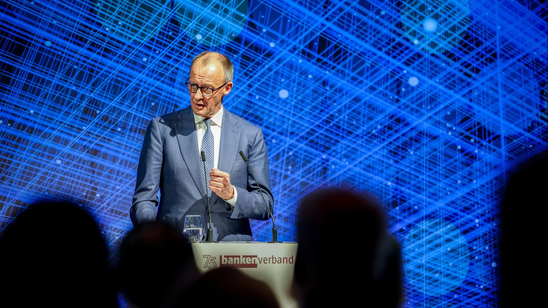 Friedrich Merz beim Jahresempfang 75 Jahre Bundesverband deutscher Banken e.V. | Kay Nietfeld/dpa