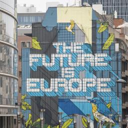 "The Future Is Europe" ist ein bekanntes Wandgemälde im Brüsseler Europaviertel.