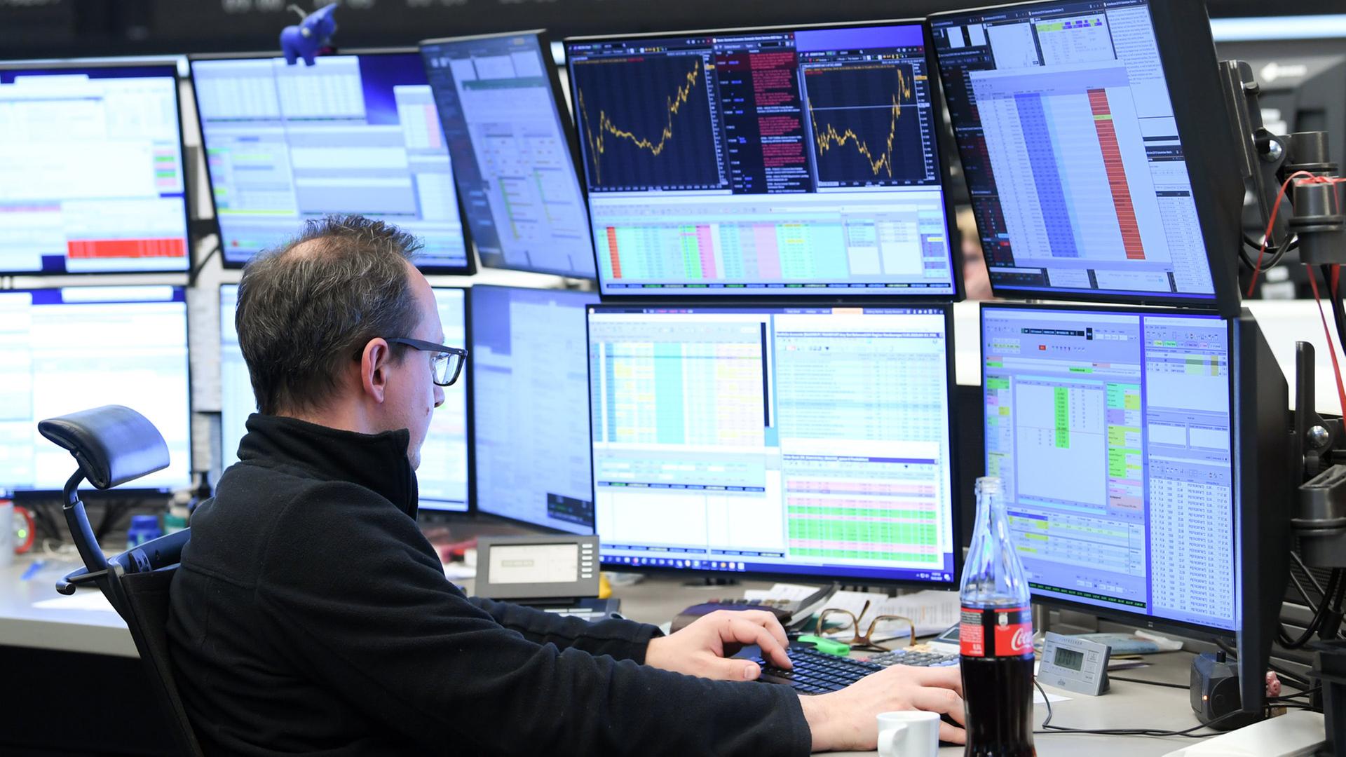 Börsenhändler an der Frankfurter Börse | 