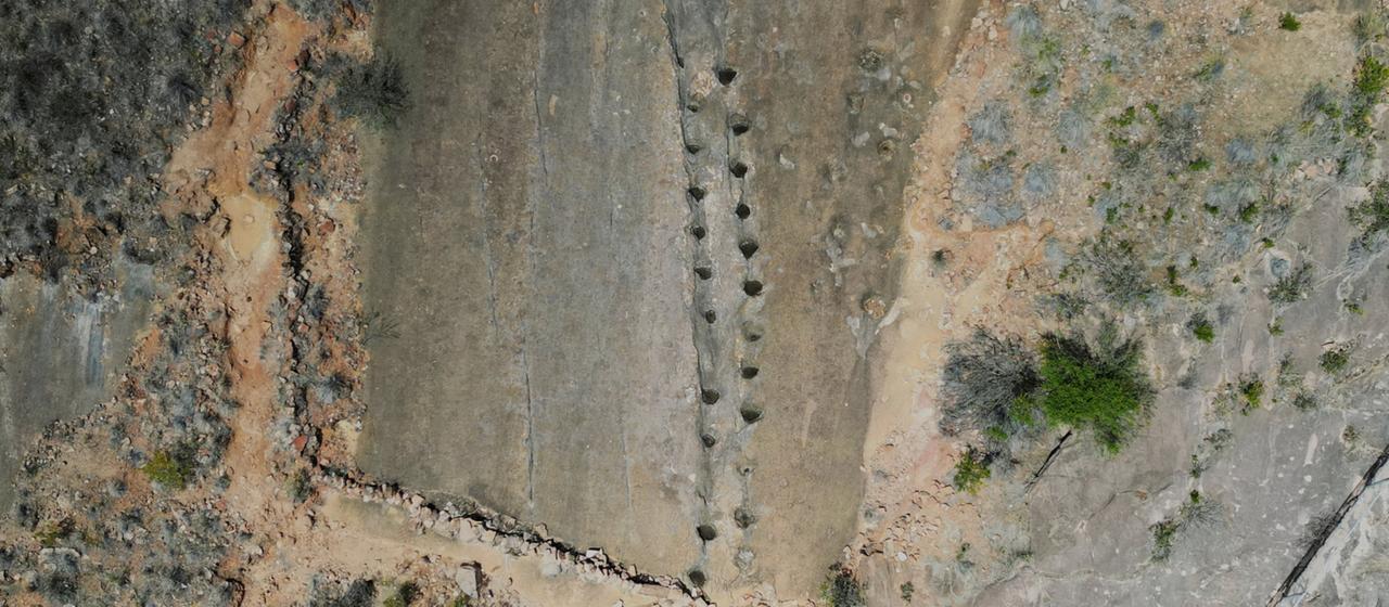 Fußabdrücke von Dinosauriern im Toro Toro Nationalpark in Bolivien