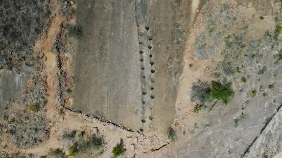 Fußabdrücke von Dinosauriern im Toro Toro Nationalpark in Bolivien