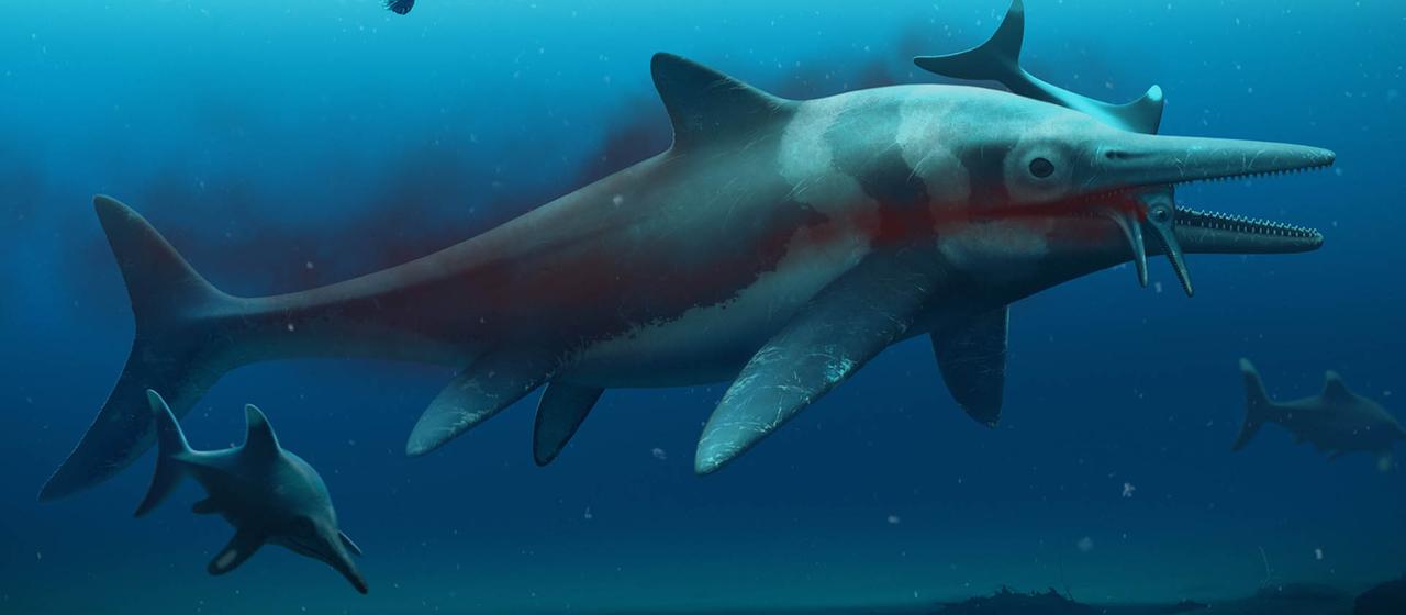 Animation des Temnodontosaurus trigonodon.