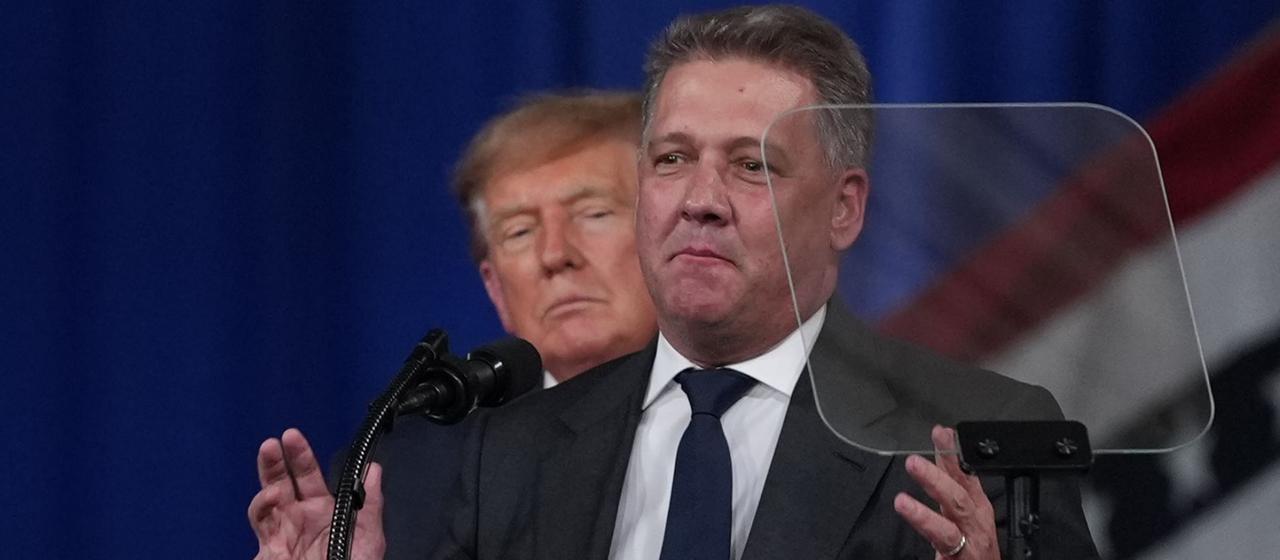 Trump und Döllner bei dem gemeinsamen Auftritt