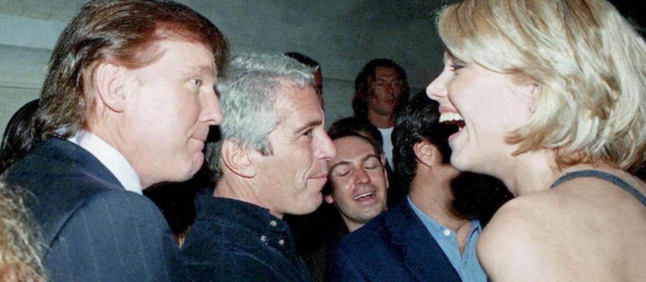 Donald Trump (l) und Jeffrey Epstein