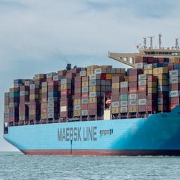 Ein Containerschiff der Reederei Maersk.