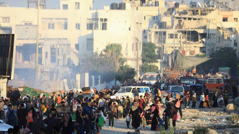 Palästinenser, die aus dem Osten der Stadt Gaza geflüchtet sind (Bild vom 7.7.2024).