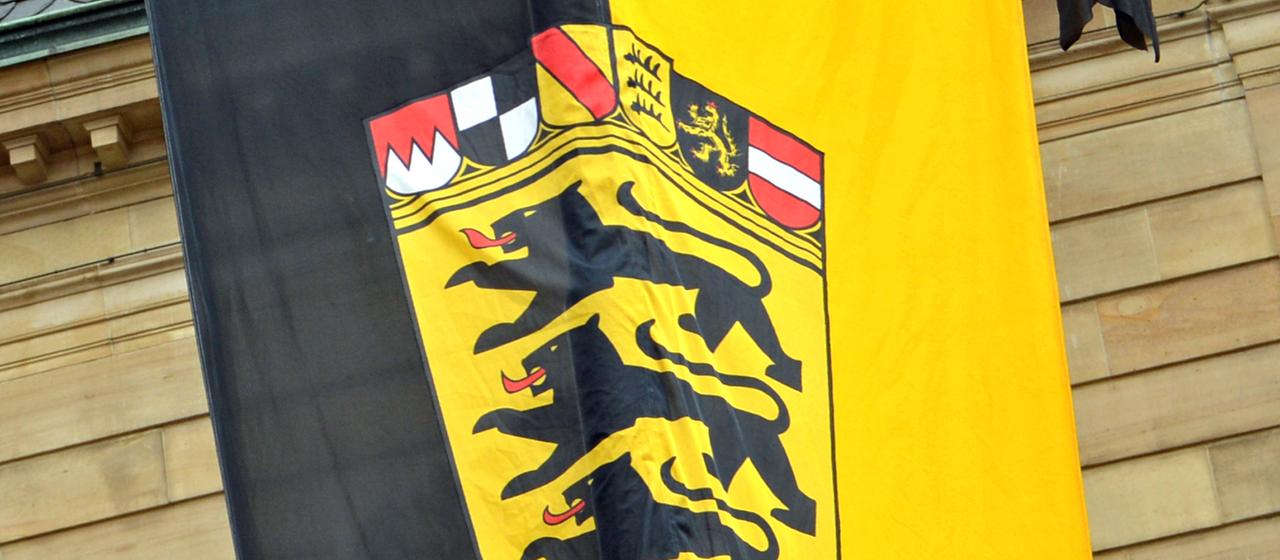 Fahne des Bundeslandes Baden-Württemberg
