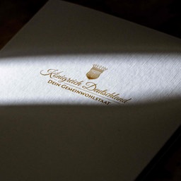 Ein Ordner mit dem Emblem des sogenannten "Königreichs Deutschland".