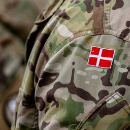 Dänische Soldaten stehen in Uniform.