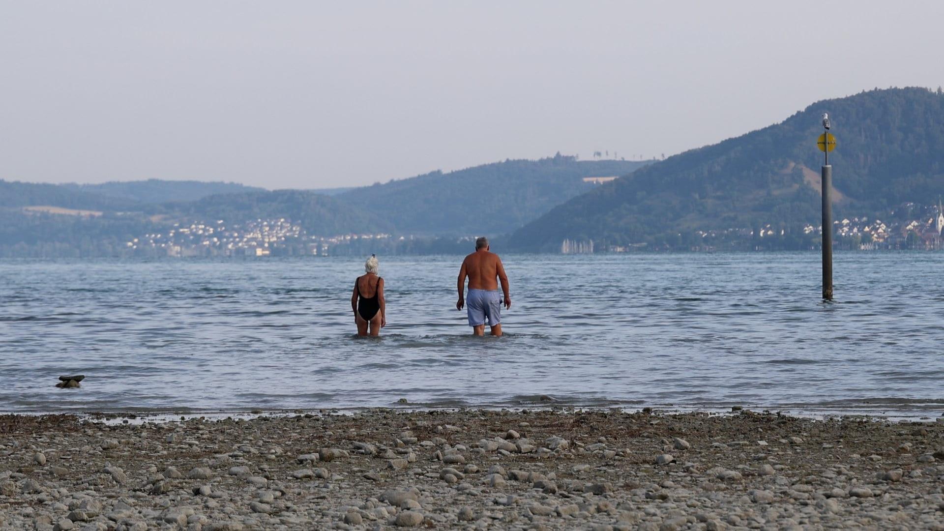 Trotz Niedrigwasser: Wo man im Bodensee noch baden kann