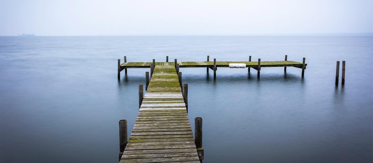 Ein Steg ragt am frühen Morgen bei trübem Wetter in das Steinhuder Meer in der Region Hannover.  | dpa  Ein Steg ragt am frühen Morgen bei trübem Wetter in das Steinhuder Meer in der Region Hannover.