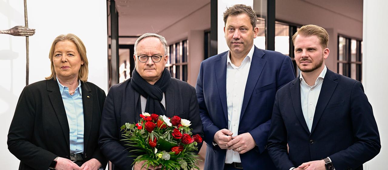 Bärbel Bas, Andreas Stoch, Lars Klingbeil und Tim Klüssendorf