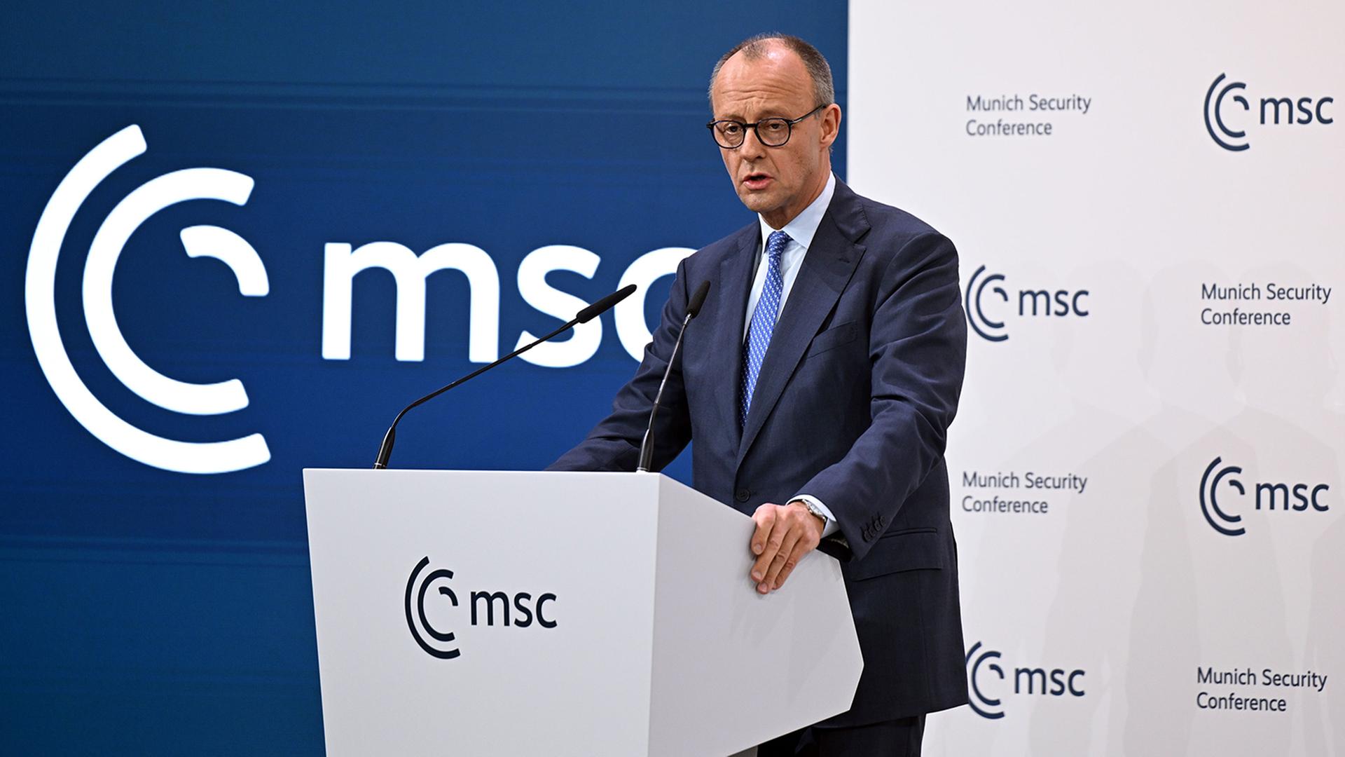 Münchner Sicherheitskonferenz: Merz geht auf Distanz zu den USA