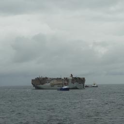 Der havarierte Frachter "Fremantle Highway" in der Nordsee