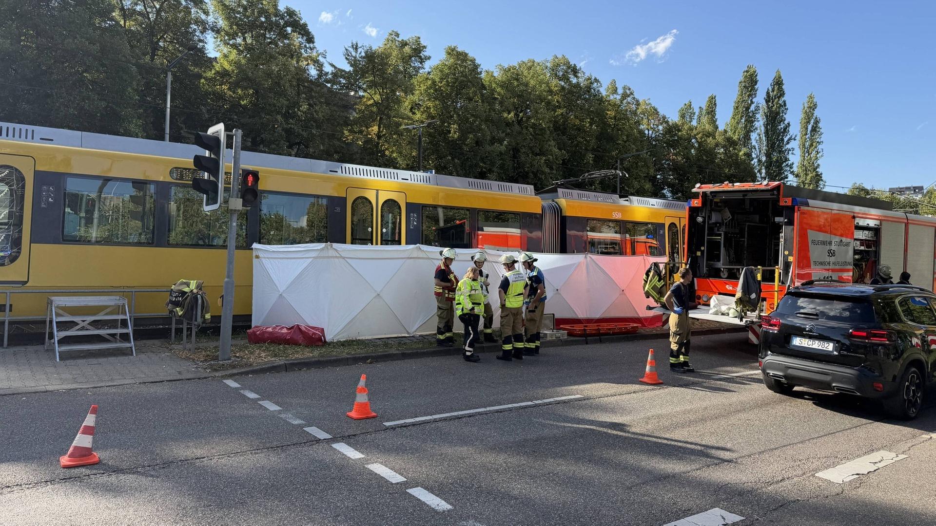 Person wird von Stadtbahn erfasst