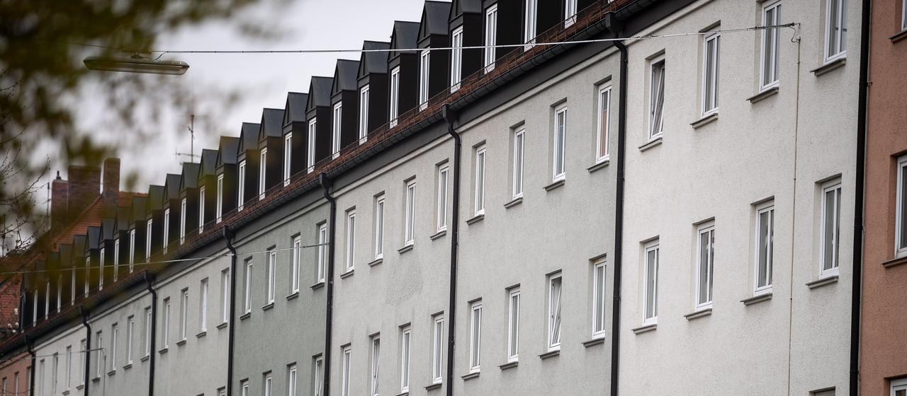 Wohnhäuser im Münchner Stadtteil Schwabing
