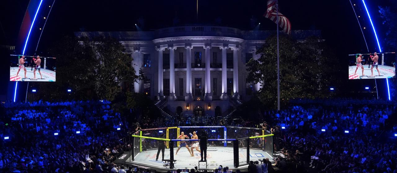 Kampf der UFC Freedom 250 auf dem South Lawn des Weißen Hauses in Wshington D.C.
