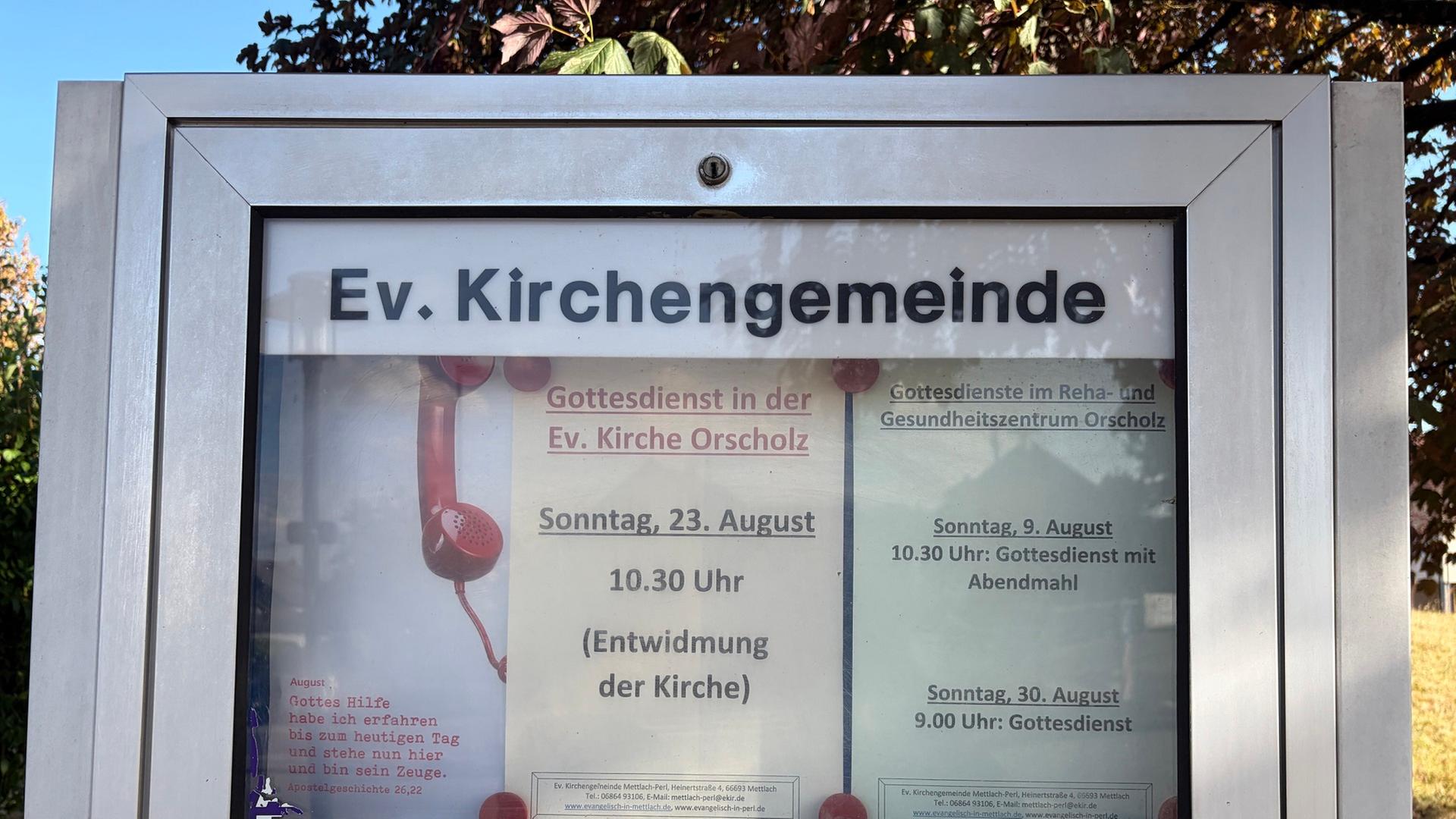 Evangelische Kirche in Orscholz entwidmet