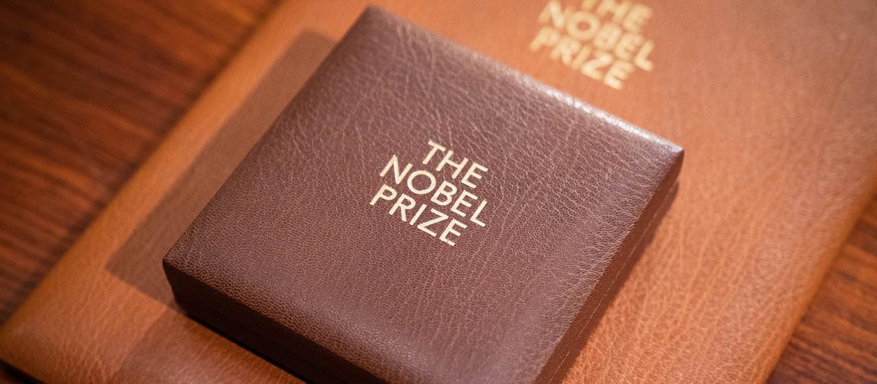 Die Hülle einer Nobelpreis-Medaille
