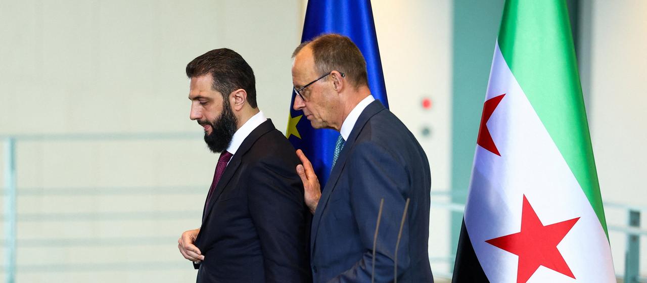 Ahmed Al-Scharaa und Friedrich Merz