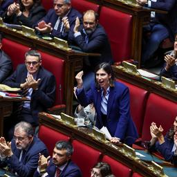 Elly Schlein im italienischen Parlament in Rom.