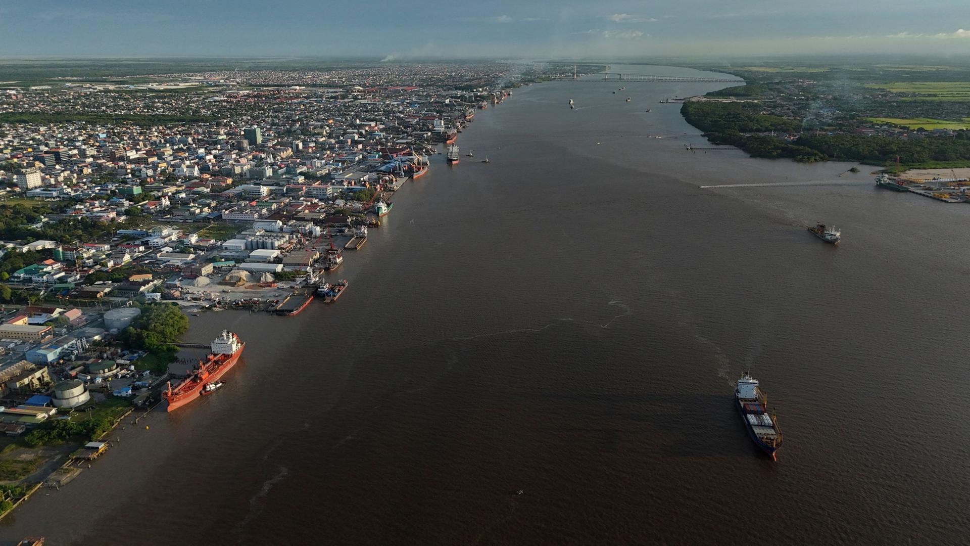 Blick auf den Demerara-Fluss in Georgetown (Guyana) | AFP