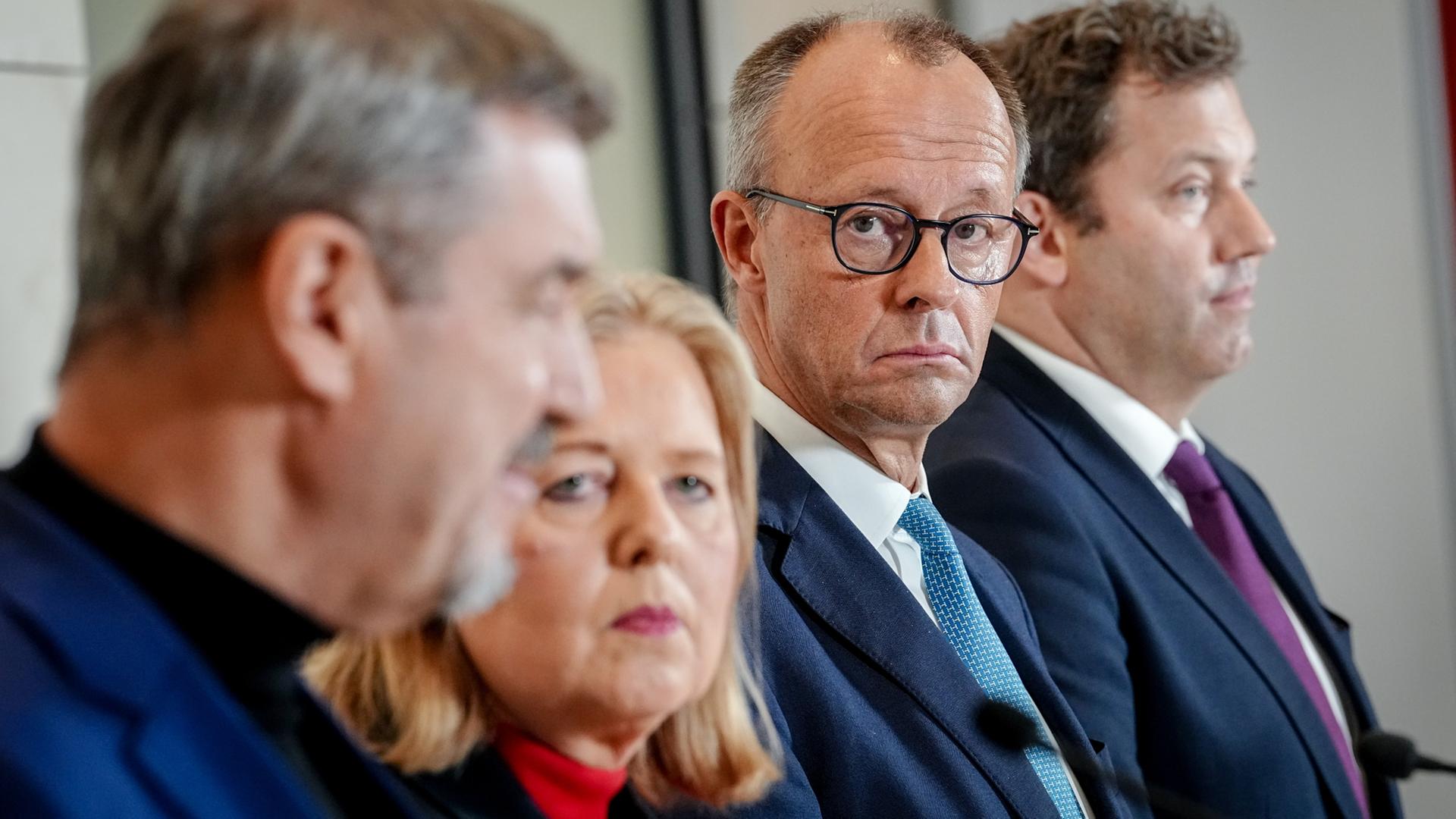 Markus Söder, Bärbel Bas, Friedrich Merz und Lars Klingbeil | dpa