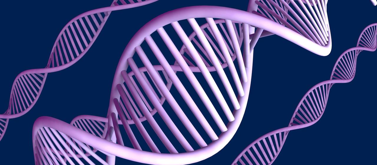 Illustration eines DNA-Strangs.