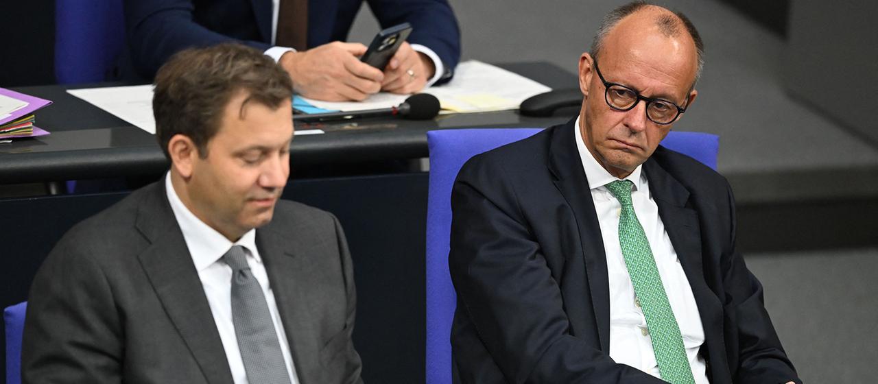 Lars Klingenbeil und Friedrich Merz