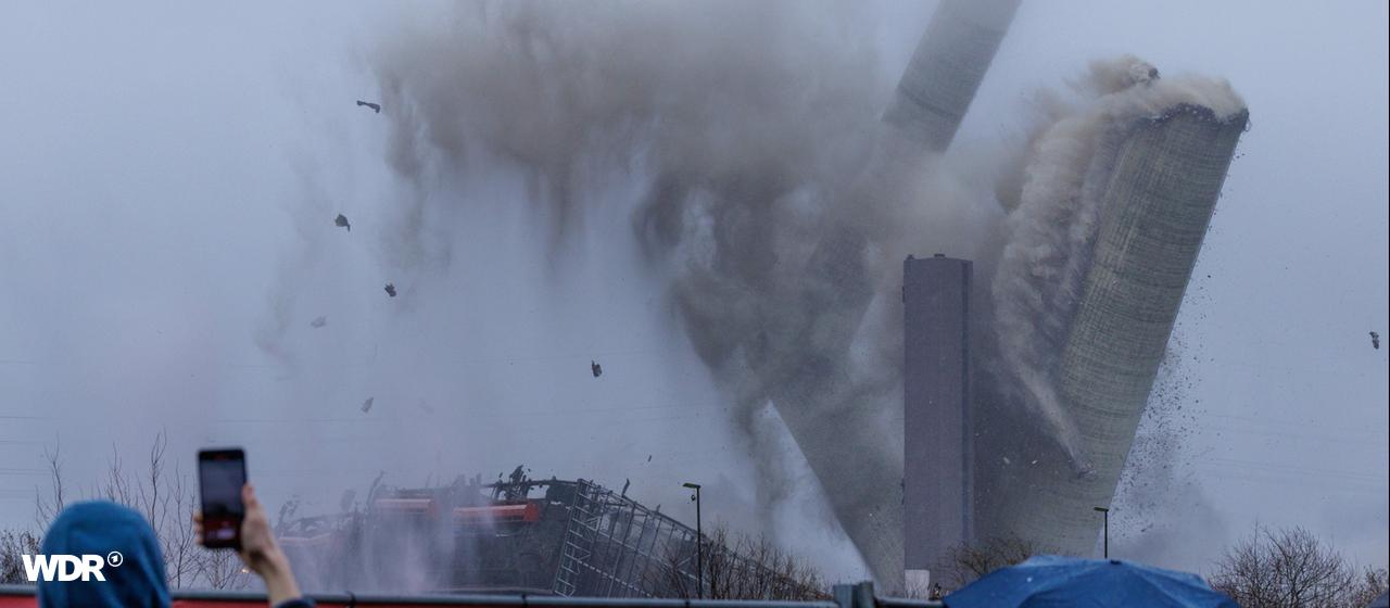 Sprengung des ehemaligen Steinkohlekraftwerks in Ibbenbüren