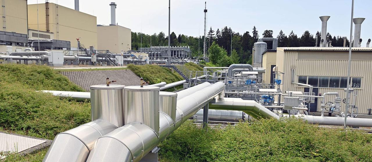 Erdgasspeicher Bierwang im Landkreis Muehldorf am Inn.