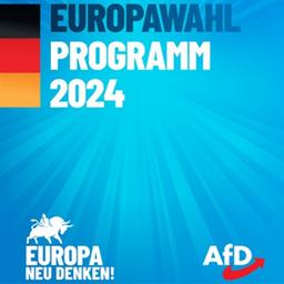 Titelseite des Europawahlprogramms der AfD