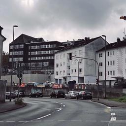 Stadtbild, Blick auf Strasse und Verkehr in Remscheid