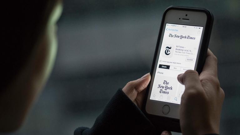 "New York Times"-App auf einem iPhone