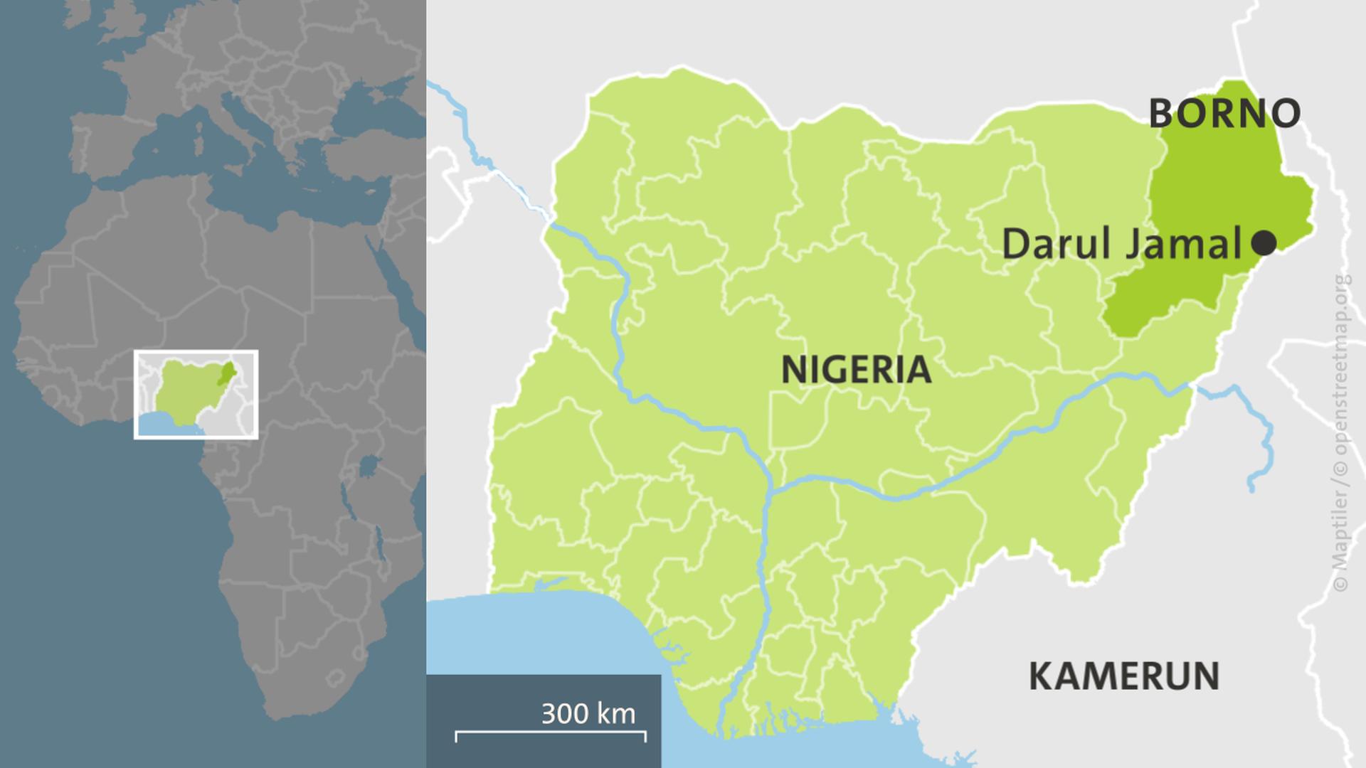 Karte: Darul Jamal in der Region Borno, Nigeria | ARD-aktuell