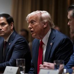 Donald Trump während einer Kabinettssitzung