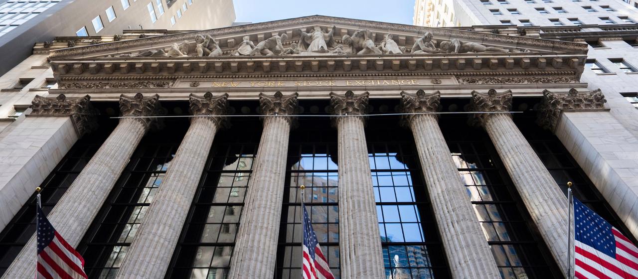 Exterior view of the New York Stock Exchange
