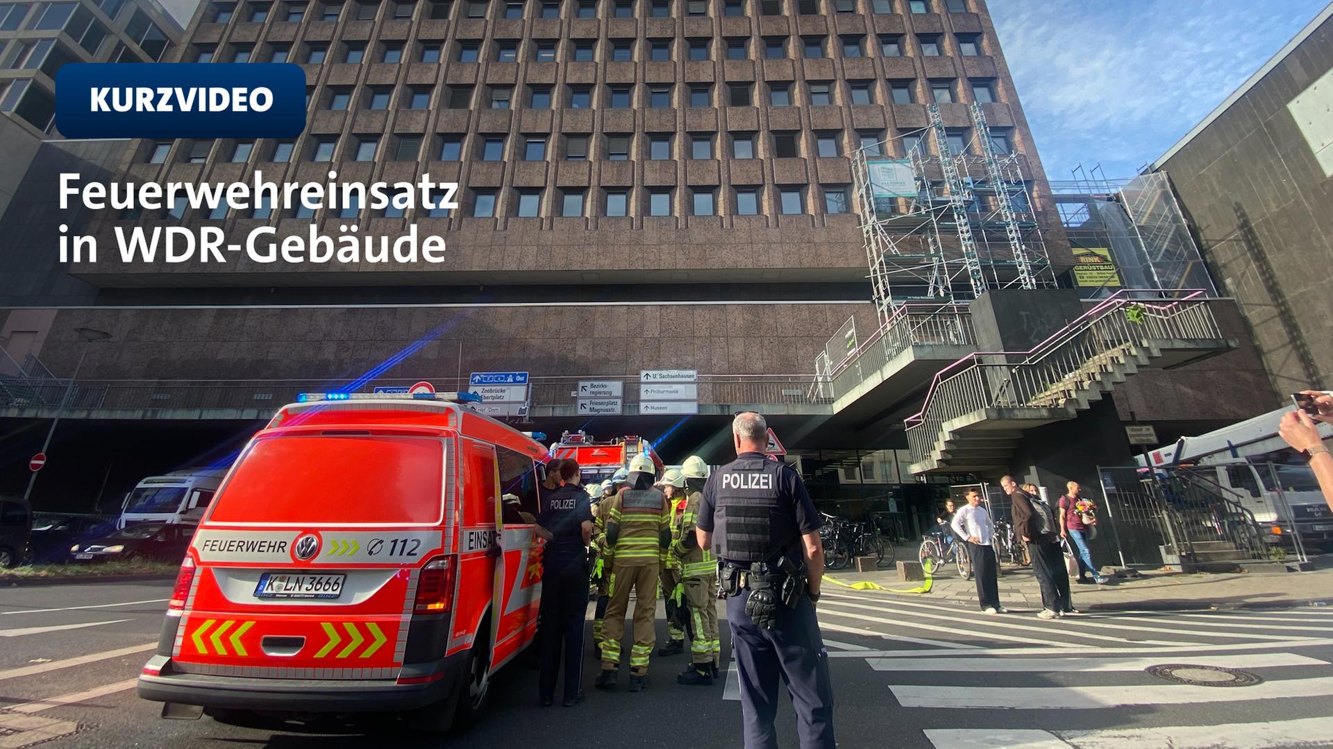 Brand nach Dachdeckerarbeiten im Kölner WDR-Gebäude