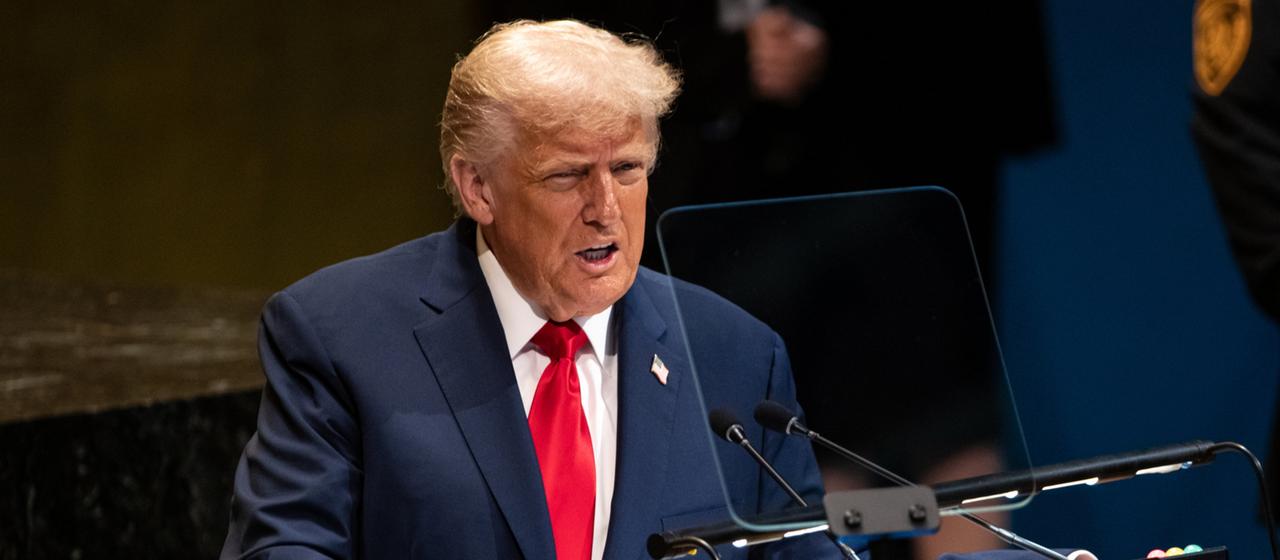Donald Trump hält eine Rede vor der UN-Vollversammlung.