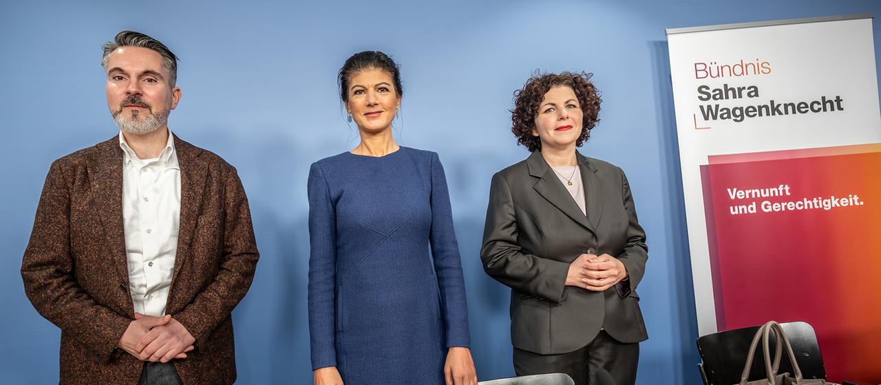 Fabio De Masi, Sarah Wagenknecht und Amira Mohamad Ali