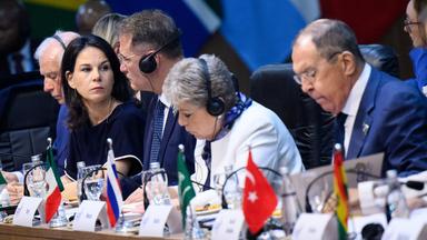 Bundesaußenministerin Annalena Baerbock beim G20-Außenministertreffen in Rio de Janeiro
