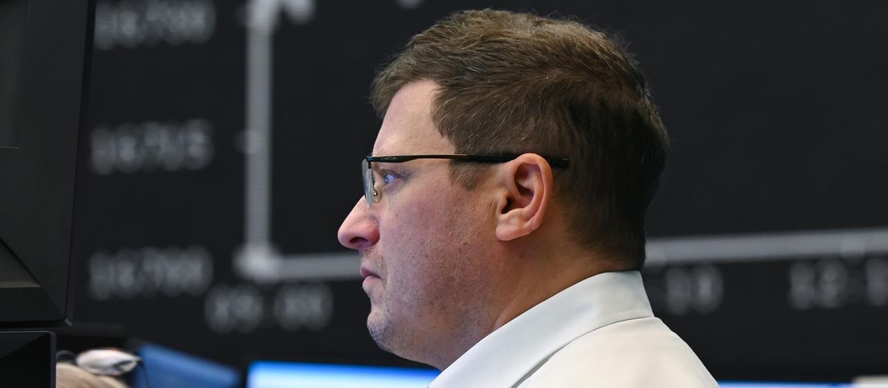 Händler an der Frankfurter Börse.