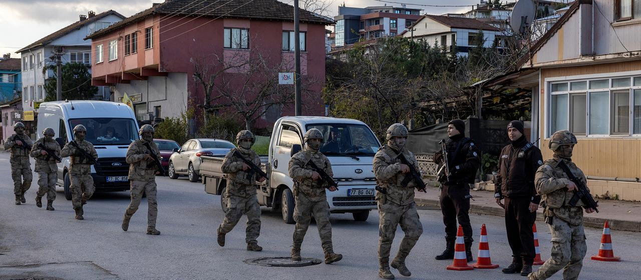 Türkische Gendarmerie-Spezialeinheiten in Yalova