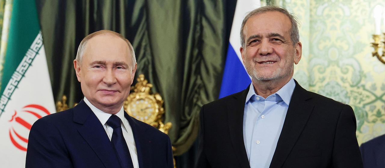 Wladimir Putin und Massud Peseschkian